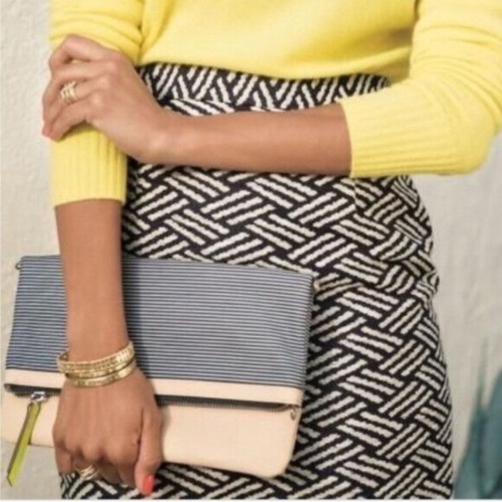 Stella & Dot Waverly Stripe Crossbody‎ 3 Way Bag